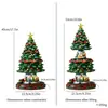 Decoração de Natal transfronteiriça: caixa de música de árvore de Natal brilhante, caixa de música de trem giratório, presente de ambiente de pequena cidade decorativa