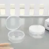 Nueva Caja de Almacenamiento para Esponja de Maquillaje Compacto de Polvo Esponja para Fijar Maquillaje Estuche Vacío Portátil Transpirable Caja Transparente con Tapa abatible Pequeña Redonda Exquisita