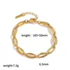 Pulsera Cadena de Acero Inoxidable 304 Transfronteriza Personalizable Joyería DIY Accesorios Chapado en Oro de 18K Hebilla Ot Pulsera de Acero de Titanio Pulsera