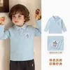 Roupas infantis Kaka Panda, camiseta infantil de manga comprida estilo preppy, segunda pele de outono para meninos, conjunto de outono para meninas, body para bebê