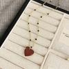 Outono e inverno vintage angla vermelho amor gota esmalte colar nicho design moda elegante simples all-match clavícula corrente