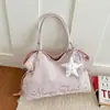 Bolsa de Bolinhas para Mulheres 2026 Nova de Verão Exquisita Tendência Bolsa de Ombro Bolsa Tote de Grande Capacidade para Escola e Trabalho