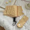 Nuevo Paraguas Plegable de Lunares de Cúrcuma, Completamente Automático Protección Solar, Protección UV, Paraguas Portátil de Doble Propósito para el Sol