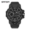 Reloj Electrónico de Moda Transfronterizo Sanda para Hombre Resistente al Agua Luminoso Despertador Multifuncional Reloj Deportivo para Hombre en stock Suministro Directo
