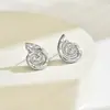Pendientes Elegantes de Oro de 18 Quilates con Incrustaciones de Diamantes, Tachuelas de Oreja de Caracol Marino, Pendientes de Concha Estilo Océano, Joyería para Orejas Transfronteriza Europea y Americana Amazon