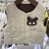 Chaleco para niños 2026 otoño e invierno nuevo estilo bebé caricatura chaleco exterior acolchado chaleco cálido lindo para niños pequeños