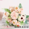 Pequeño Ramo de Rosas Té con Capullos, Flores Estilo Rose Ins, Ramo de Novia de Mano, Arte Floral, Decoración del Hogar, Estilo Ins