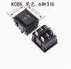 Interruptor basculante KCD5 preto 4/6 pinos 2/2 posições 3 posições vermelho-verde iluminado interruptor basculante de dupla potência 6A250V
