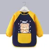 Bata de Pintura Infantil, Delantal de Pintura Artística, Babero para Comer de Bebé, Guardería Cinta Mágica Impermeable Ropa para Usar al Revés