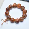 Pulseras Populares de Madera, Madera de Ágar, Palo de Rosa Amarillo Marino, Bambú de Seda Dorada, Palo de Rosa, Cuentas de Oración, Transmisión en Vivo, Cuentas Budistas, Venta al por Mayor para Fabricantes de Juguetes