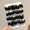 Prendedor de cabelo preto para rabo de cavalo alto para mulheres, altamente elástico e durável, não puxa nem deixa marcas no cabelo, faixa de cabelo, acessório de cabelo elástico