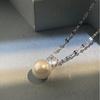 Shijia pérola diamante colar feminino simples nicho design luz luxo personalidade colar elegante all-match moda clavícula corrente