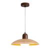 Lustre pequeno para restaurante estilo antigo retrô estilo japonês cor natural de nogueira lâmpada lustre de três cabeças para casa de hóspedes Nanyang bar