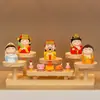 Soporte de exhibición del Dios de la Riqueza de Cinco Piernas de la Fortuna y la Riqueza, Pasillo de entrada, Decoración de mesa para sala de estar, Figura de Dios estilo chino de dibujos animados, Artículos para el hogar