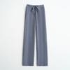 Pantalones Anchos Nuevos de Otoño e Invierno Transfronterizos para Mujer, Pantalones Rectos Espesos de Cintura Alta de Punto con Hilo de Alma, Pantalones Casuales de Longitud Completa