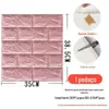 Papel de parede autoadesivo de espuma XPE de 35x38,5 polegadas, tamanho pequeno, 3D, tijolos, papel de parede