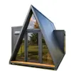 Venta directa del fabricante para el diseño y construcción de casas triangulares de madera con estructura de acero para atracciones turísticas y resorts