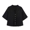 Estoque Pronto de Fábrica Exportação Atacado de Roupas Femininas 2025 Nova Moda Casual Cortada Bordada Camisa Calça de Perna Larga
