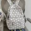 Mochila nueva de moda de alto valor estilo universitario con estrellas para estudiantes de secundaria y preparatoria, casual, ligera, de gran capacidad