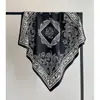 Lenço Quadrado Grande Multifuncional de Sarja 90 Graus para Mulheres com Estampa Floral, Proteção Solar, Sombreamento, Lenço Decorativo para Pescoço, Adequado para Uso Profissional e Diário