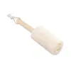 Cepillo Lavaplatos de Lufa con Mango de Madera Maciza Cepillo para Tazas de Mango Largo Colgante Cepillo Lavatrastes Antiadherente para el Hogar Cepillo Lavador de Ollas con Mango Cepillo Lavaplatos Retro con Mango