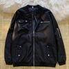Chaqueta Cárdigan Vintage para Hombre Primavera Casual Combinable Guapo Holgado Moderno bf Japonés Hip-hop Overol Chaqueta de Manga Larga