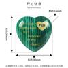 Adorno de Cristal Natural en Forma de Corazón con Texto en Inglés Grabado para Conmemorar a Papá, Accesorios de Decoración del Hogar Estilo Sencillo