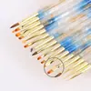 Venta directa de fábrica de nuevos juegos de herramientas de bolígrafos para decoración de uñas estilo japonés, que incluyen bolígrafos de colores, bolígrafos para manicura francesa, bolígrafos de gel con punta redonda y bolígrafos para dibujar líneas