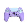 Adequado para capa de silicone do controle Sony PS5, capa protetora para controle de jogo PS5, concha protetora com orelhas de gato com tampas para joystick