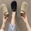 Zapatos de Fideos Tejidos a Mano de Primavera y Otoño del Viejo Pekín Casual Combinan con Todo Zapatos de Frijol Cómodos Antideslizantes Slip-on para Mamá