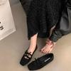 Zapatos Planos Versátiles 2026 Primavera y Otoño Nuevo Estilo Moño Zapatos Mary Jane para Mujer