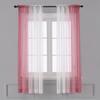 Venta Directa de Fábrica de Mosquiteros Impresos Estilo Americano, Color Degradado, Cortinas Terminadas para Comercio Exterior, Cortinas Transparentes, Estilo Americano