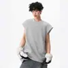 Chaleco Desestructurado de Patchwork de Algodón de Aire de 300g para Hombre Verano 2025 Camiseta sin Mangas de Corte Limpio Top Deportivo