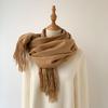 Bufanda de Cachemira Imitación Color Caramelo para Mujer Invierno Estilo Coreano Color Puro Versátil Cálido Chal Primavera y Otoño Estilo Japonés Estilo Bufanda Sencilla