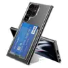 Funda de teléfono transparente de comercio exterior con ranura para tarjeta para Samsung S24ULTRA simple S23ULTRA transparente NOTE20