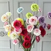 Novas flores artificiais de rosa bolha com 4 cabeças para casamentos, decoração de salão de casamento, flores para corredor, decoração de hotel e casa flores artificiais