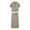 Set de Moda Otoño 2026 Ropa Elegante para Mujer Top Elegante Falda Bodycon de Cintura Alta Set Transmisión en Vivo Dropshipping Distribución