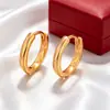 Brincos Redondos Geométricos Simples Xu Ping Imitação de Ouro Liga de Cobre Banhado Cor 24k Brinco Cruzado Clássico Europeu Americano Customização