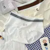 Calcinha feminina de algodão puro com blocos de cor fofa 2026 novo modelo cintura média 100% algodão entrepernas estendido respirável que cobre o quadril calcinha para jovem