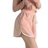 Calças esportivas femininas de cintura elástica e renda, plus size, para verão, calças quentes, pernas largas, calças de pijama de cintura alta, calças casuais, atacado