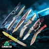 Remodelar Nueva Temporada Skin de Cuchillo Aleación de Zinc Modelo de Arma Delta Periférico de Juego Sin Filo Giratorio Plegable
