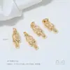 Colgante Pequeño Tenedor y Cuchara Serie Restaurante Lindo Chapado en Oro de 14K Abalorio Separador Cabeza de Gato Accesorios de Joyería Hechos a Mano para DIY