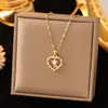 Collar de acero de titanio que no se decolora, joyería de nicho para mujer que combina con todo, cadena de suéter de celebridades de Internet exquisita de alta gama, colgante de cobre simple