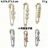 Broche para Marcar a Cintura, Conjunto Simples em Forma de Cabaça Anti-Exposição, Broche para Lenço, Broche de Pérola, Broche Elegante