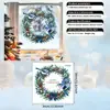 Adesivos eletrostáticos de Natal estilo aquarela vintage com padrões de pássaro, guirlanda de flores, ramo de pinho e sino para decoração de vitrine de feriado em shoppings, transfronteiriço