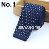 Corbata de punto casual a rayas para hombre, corbata de cuello estrecho ajustada de moda, corbata de punto plano ajustada para hombre