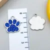 Collar con Colgante de Huella de Pata de Perro de Colores Brillantes DIY, Llavero, Encanto, Accesorios de Joyería de Aleación de Esmalte con Forma de Pata de Oso, Pata de Gato