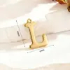 Pingentes de Letra Espelhados em Aço Inoxidável A-Z em Estoque, Cor Dourada 18K, Acessórios de 26 Letras Pingentes para Joias DIY