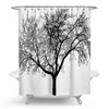 Vendas domésticas transfronteiriças AliExpress Amazon WISH pintura quente arte vida cor árvore árvore à prova d'água Cortina de Banho