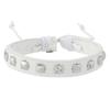 Promoção Quente da Amazon Estilo Luxo Leve Quadrado Rebite Pulseira Colorida para Casal Pulseira de Couro Ajustável Feita à Mão para Homens